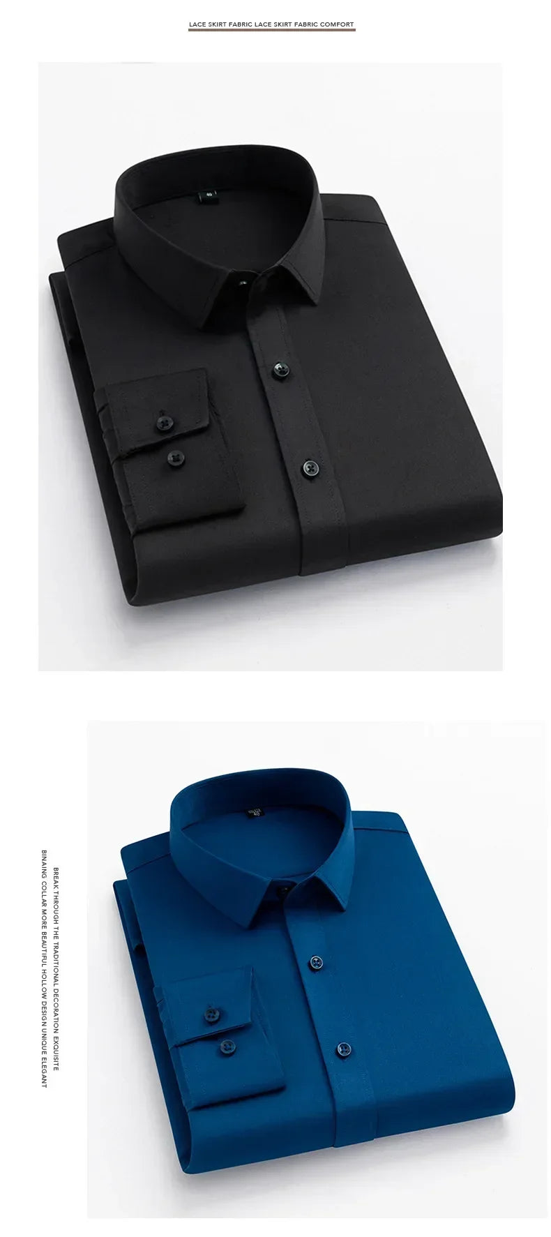 Men's long sleeved elastic shirt