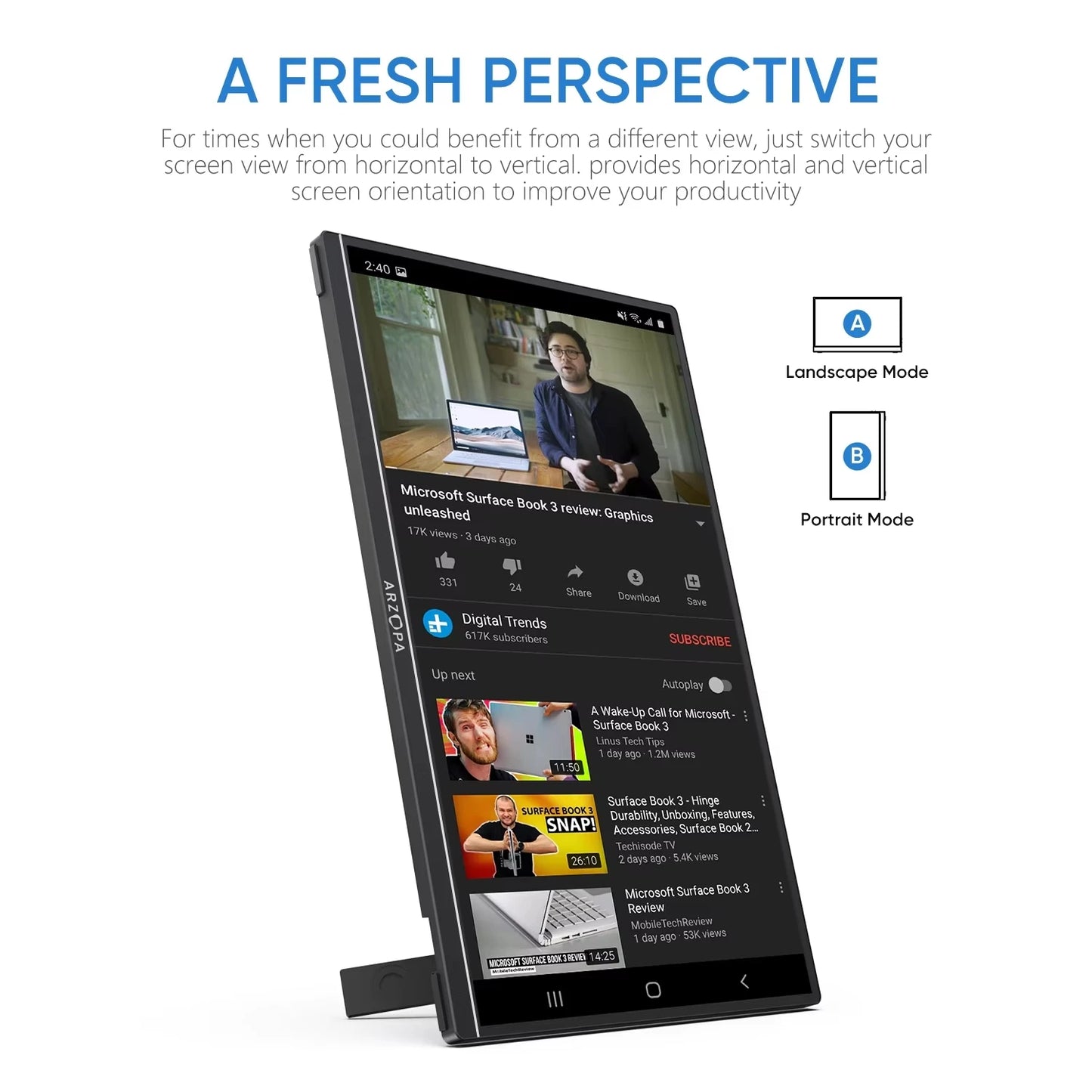 15.6 inch Portable Monitor Laptop