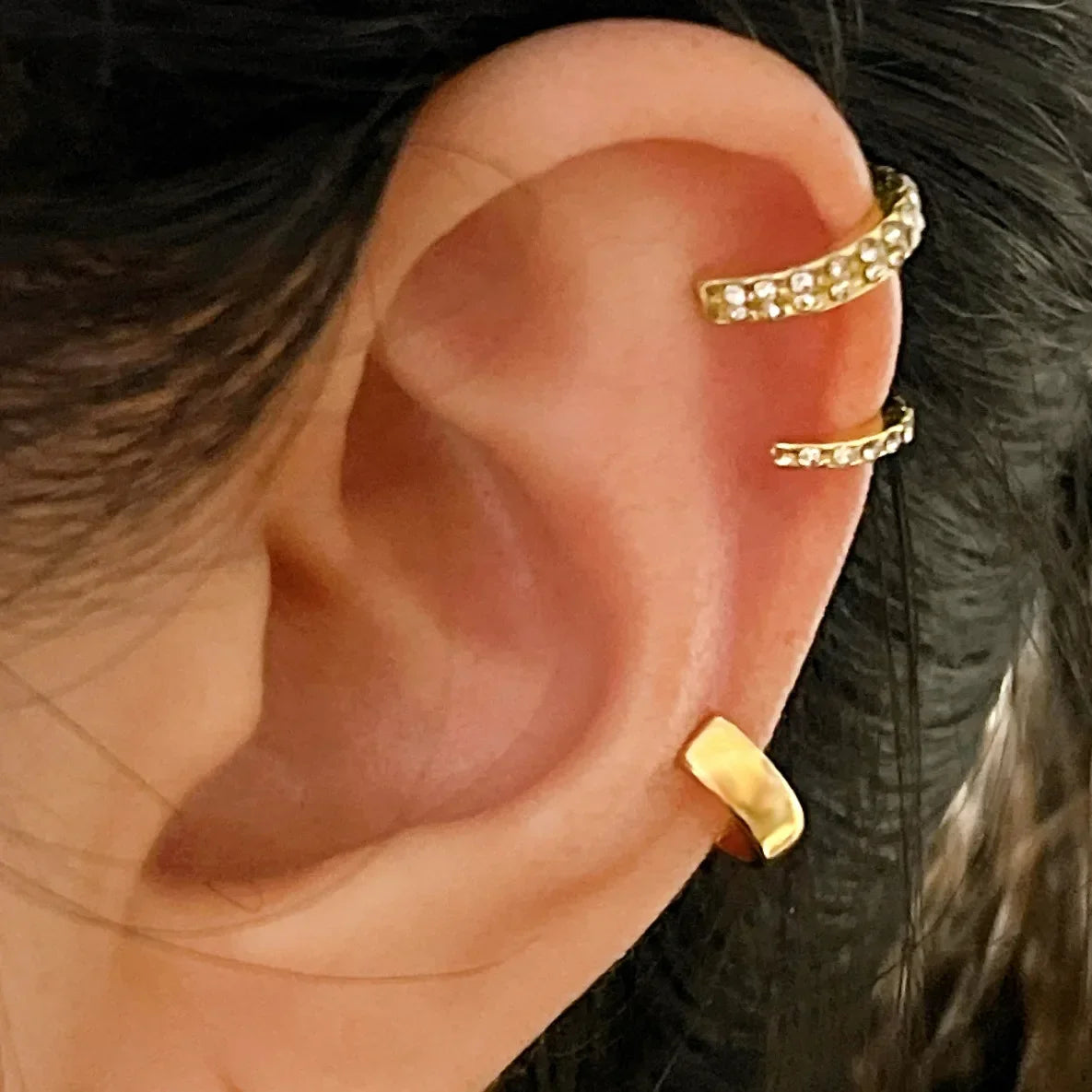 Fashion Gold Silver Color Leaves Clip Earrings for Women Men Creative Simple C Ear Cuff Non-Piercing Ear Clip Set Trendy Jewelry