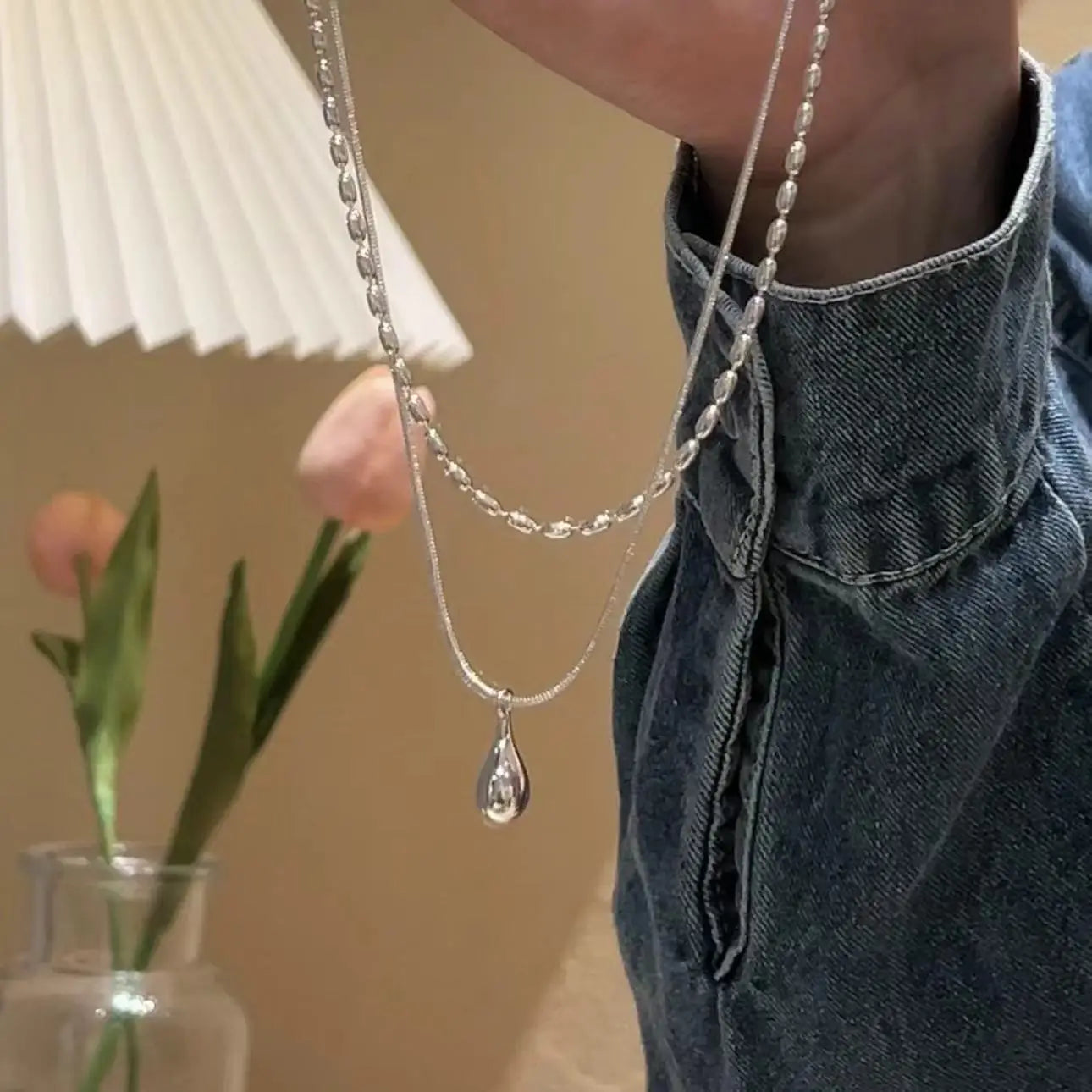 Double Layer Pendant Necklace