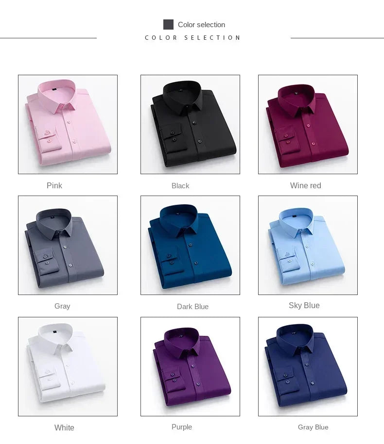 Men's long sleeved elastic shirt