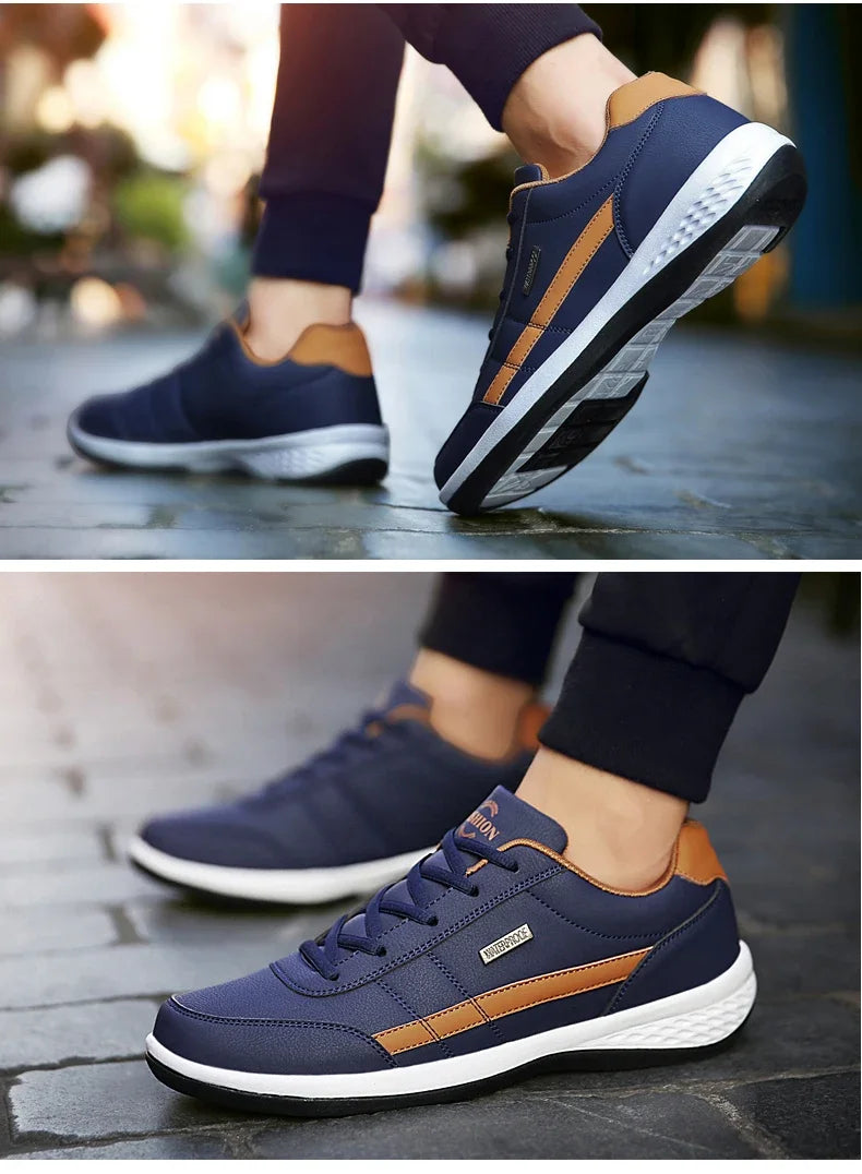 Men Leather Sneaker Waterproof
