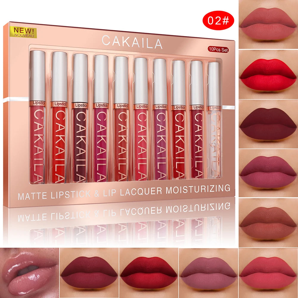 10 Pcs Matte Lipstick