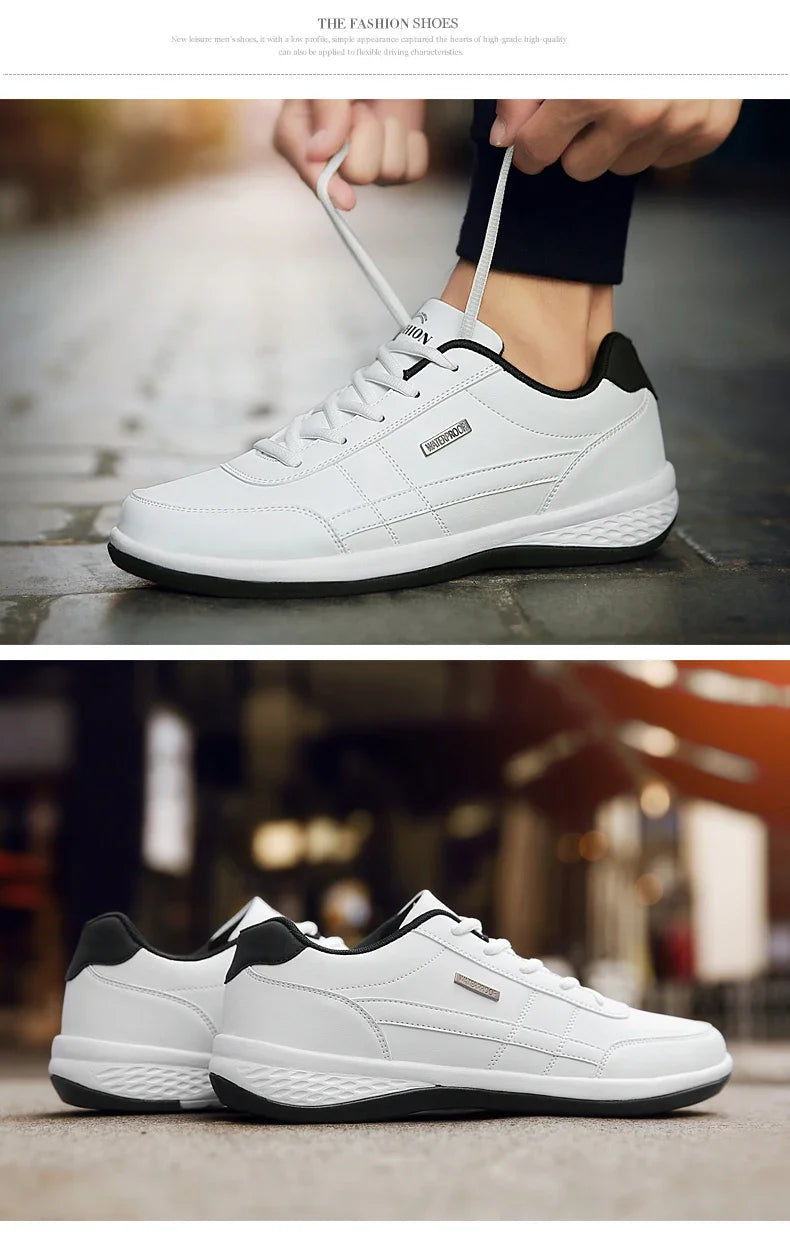 Men Leather Sneaker Waterproof
