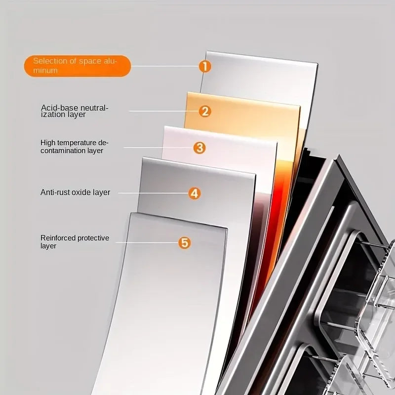 Stainless Steel Kitchen Spice Rack Wall