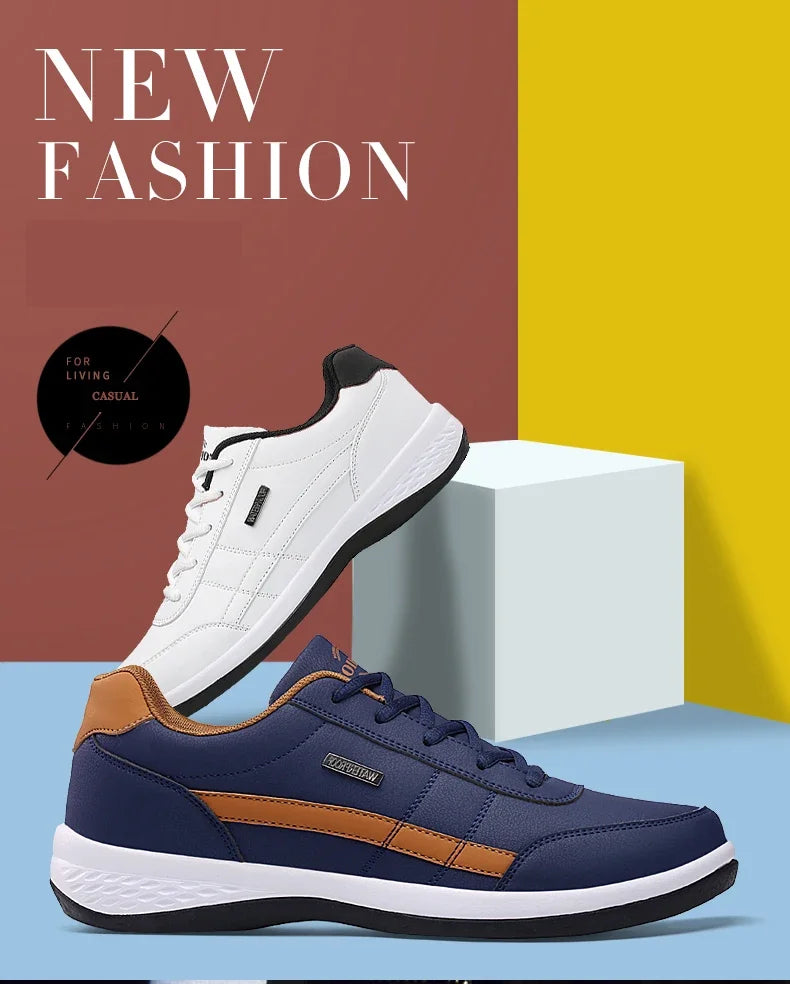 Men Leather Sneaker Waterproof