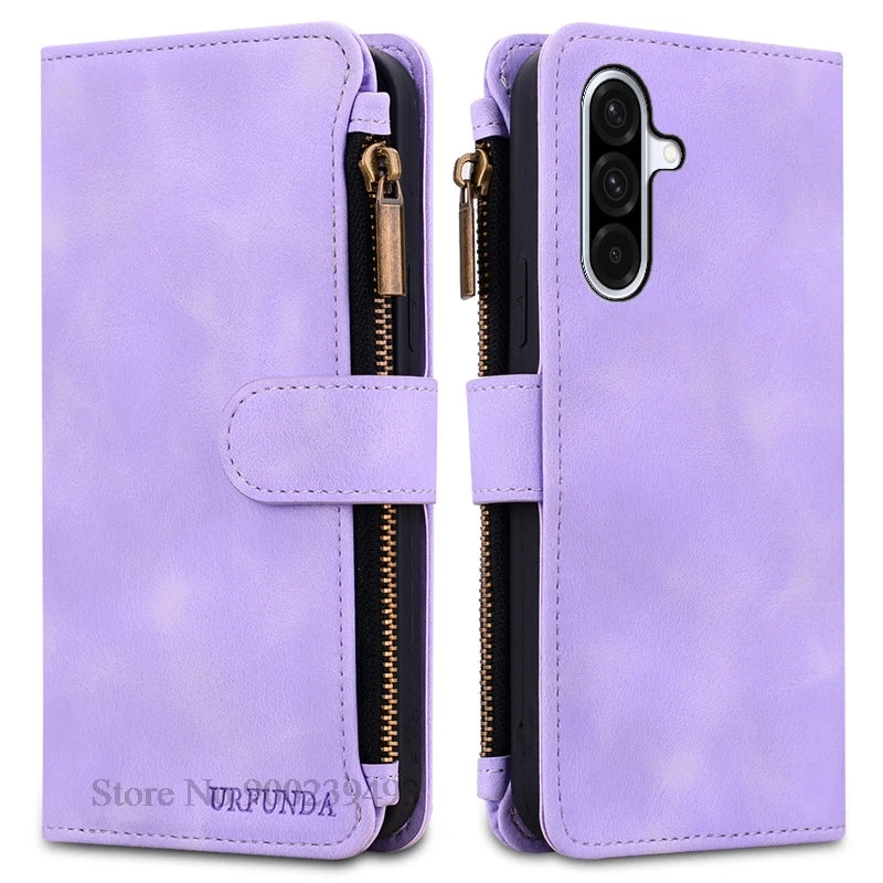 Leather Case For Samsung Galaxy A56 A16 A26 A36 A06 A07 A17 A12 A14 A15 A25 A35 A55 A24 A34 A54 A33 A73 A53 5G Case Wallet Cover