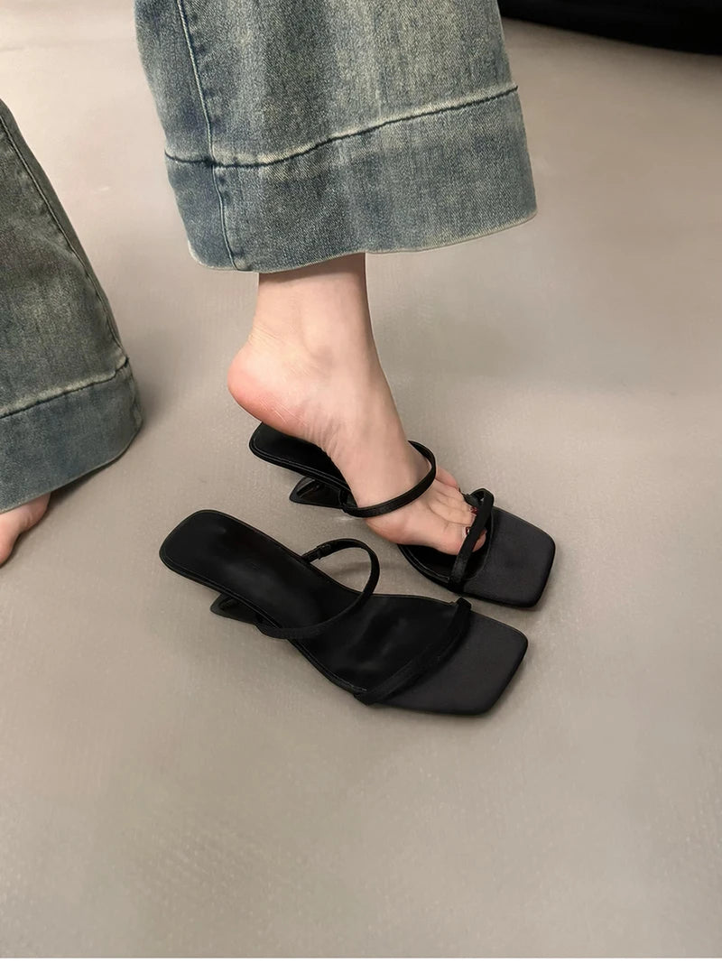 Band Heel Women Slippers