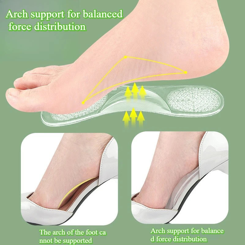 Women Sandals Round Insole Heel Protectors Silicone Cushion Foot Care Non Slip Shoe Pad High Heels Soft Adjustable Insole