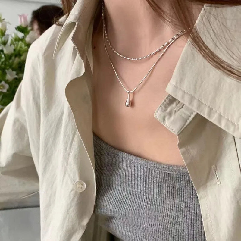 Double Layer Pendant Necklace