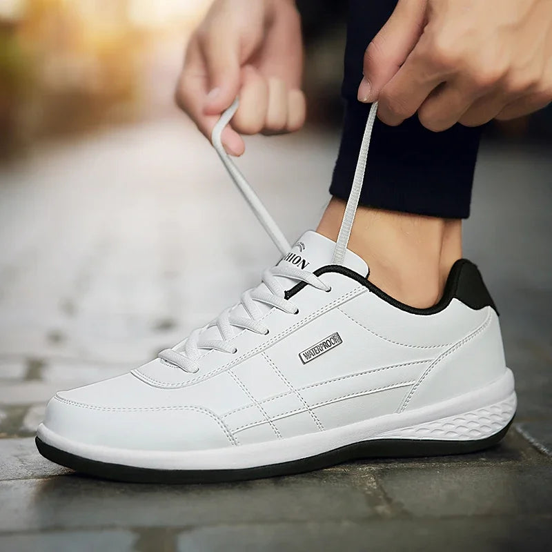 Men Leather Sneaker Waterproof