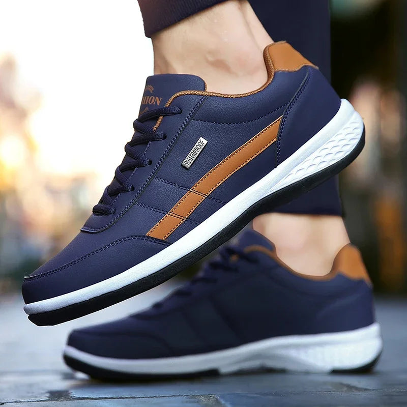 Men Leather Sneaker Waterproof