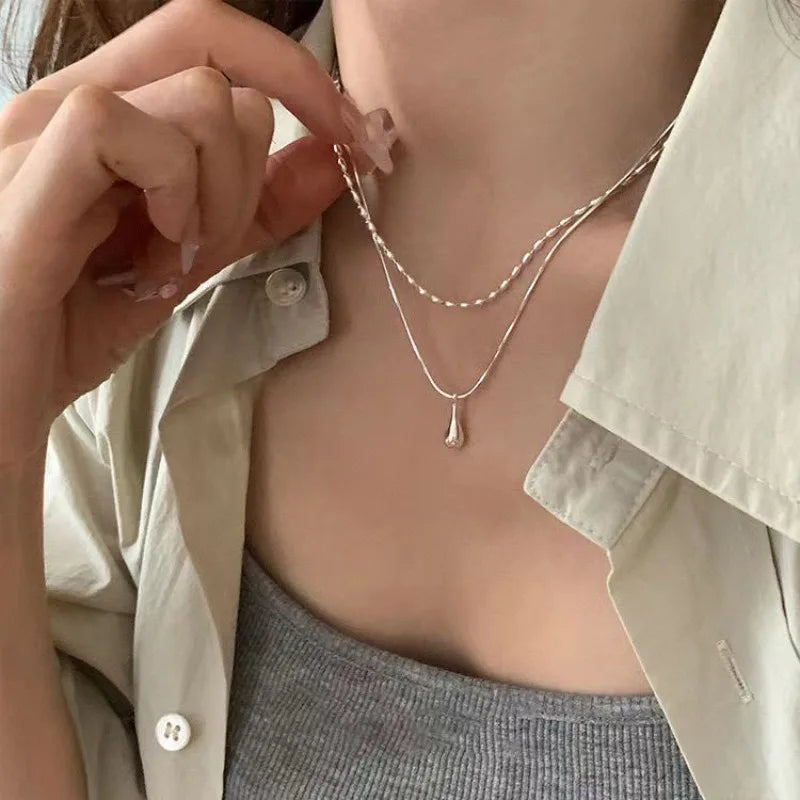 Double Layer Pendant Necklace