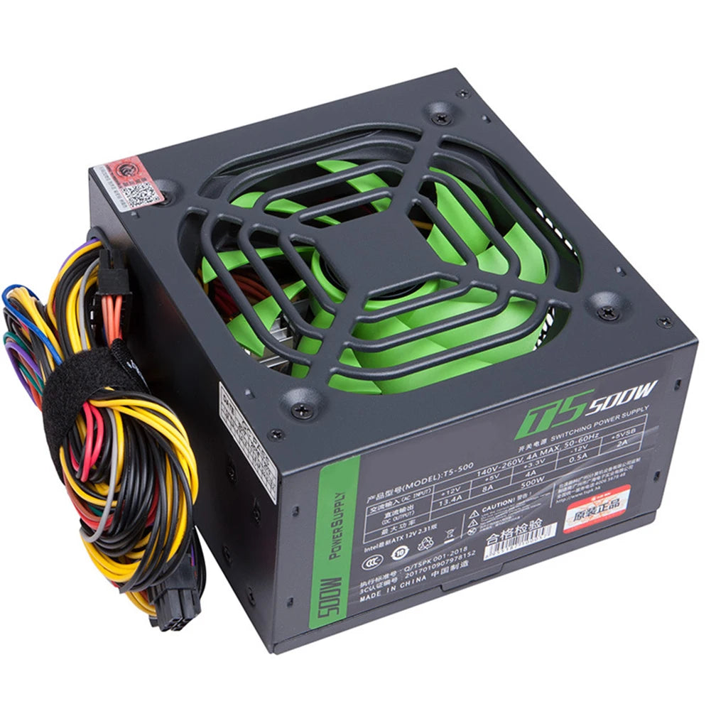 Desktop PSU Silent Gaming PC Power Supply Dual 6Pin ATX Power Supply 2 SATA Six Protection 8 CPU for Desktop PC for Computer