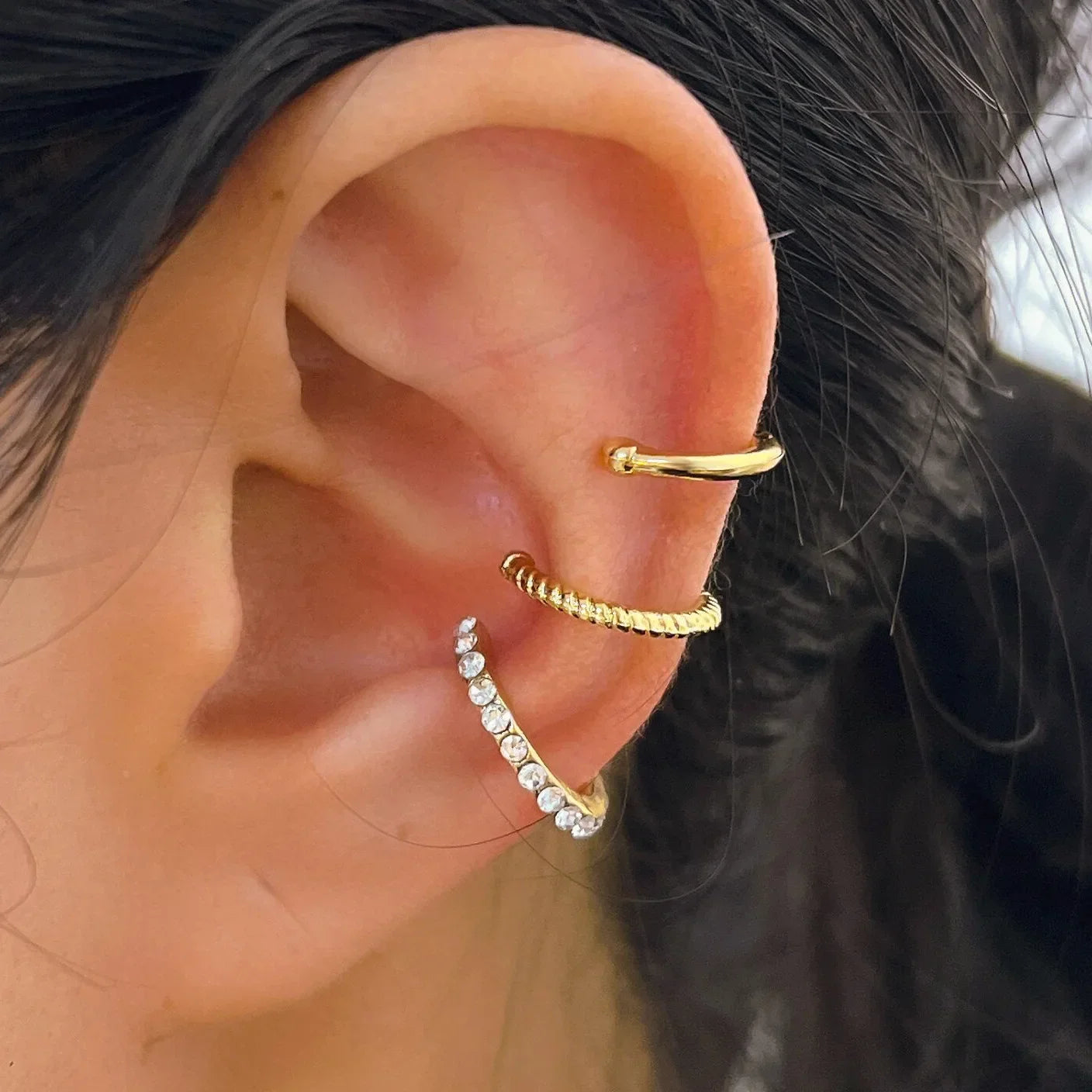 Fashion Gold Silver Color Leaves Clip Earrings for Women Men Creative Simple C Ear Cuff Non-Piercing Ear Clip Set Trendy Jewelry