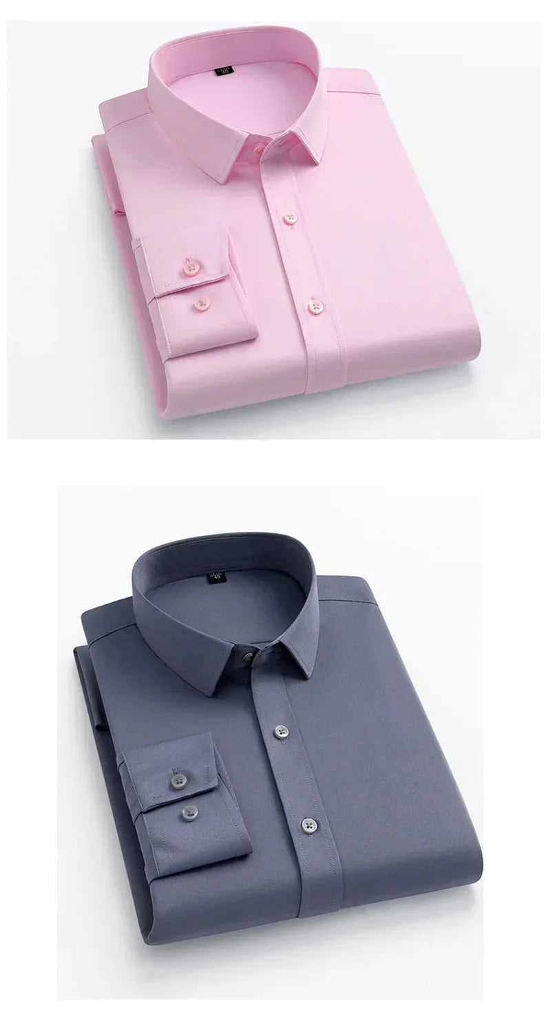 Men's long sleeved elastic shirt