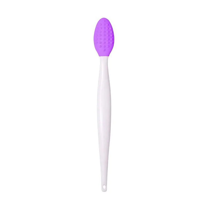 Skin Care Lip Exfoliating Facial Cleansing Face Scrub Nose Clean Brush Blackhead Remove Silicone Double-Sided Skin Care Tool