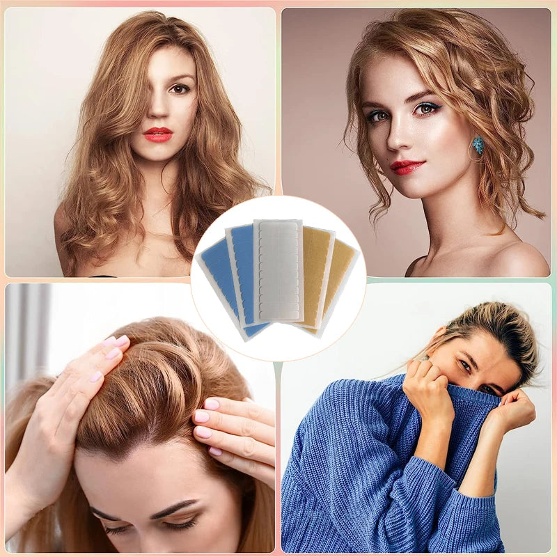 Hair System Tape Invisible Wig Glue Adhesive Materials Double Sided Tape For Lace Front Toupee 5/10Sheets Hair Extension Tape