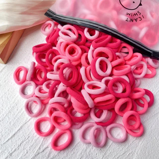 50-100Pcs Ealstic Basic Hair Ties Girls Ponytail Hold Scrunchie Rubber Band Kids Fashion Hair Band Accessories Suitable As Gift
