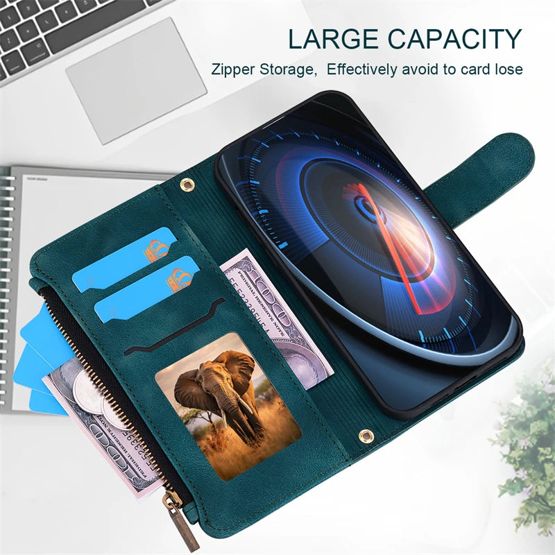 Leather Case For Samsung Galaxy A56 A16 A26 A36 A06 A07 A17 A12 A14 A15 A25 A35 A55 A24 A34 A54 A33 A73 A53 5G Case Wallet Cover
