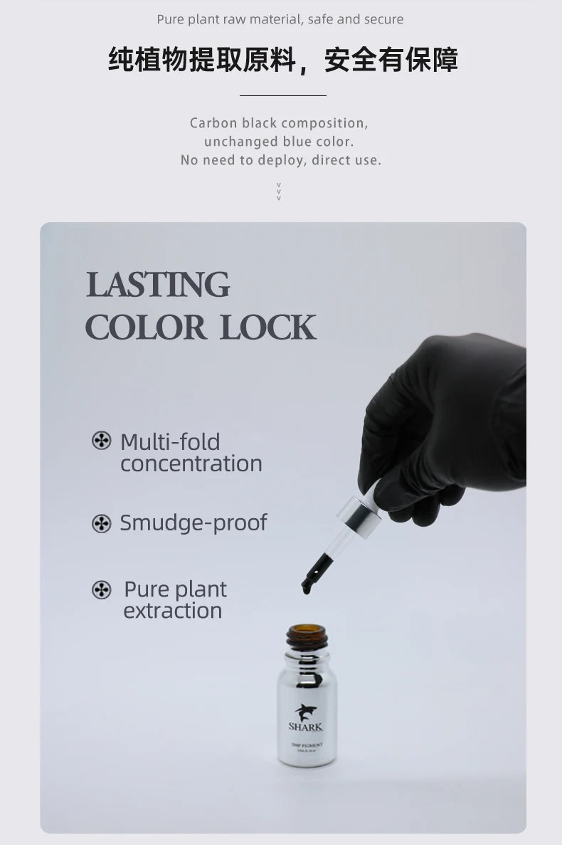 Genuine Shark Scalp Micro Pigmentation Ink PMU SMP Tattoo Machine Hairline Micorshaing Permanent Makeup Pigment Kit Supplies