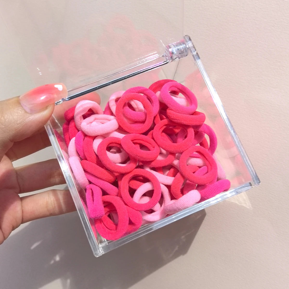 50-100Pcs Ealstic Basic Hair Ties Girls Ponytail Hold Scrunchie Rubber Band Kids Fashion Hair Band Accessories Suitable As Gift