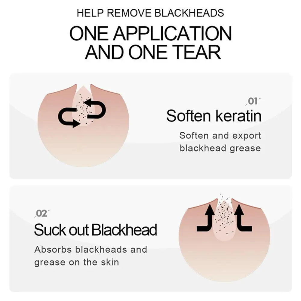 Bamboo Charcoal Nose Blackhead Remover Mask Deep Cleansing Shrink Pore Acne Treatment Mask Skin Care Nose Black Dots Pore Mask