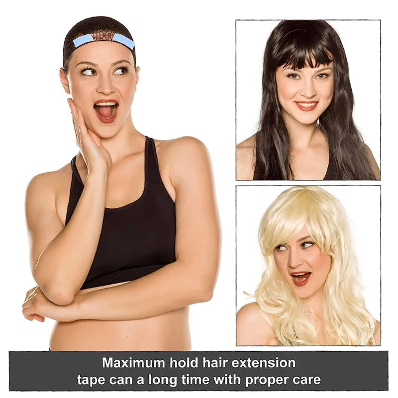 Hair System Tape Invisible Wig Glue Adhesive Materials Double Sided Tape For Lace Front Toupee 5/10Sheets Hair Extension Tape