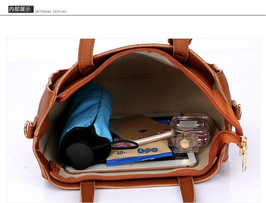 The New Bucket Tassel Women&#039;s Single-shoulder Bag Four-piece Set