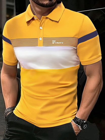 Men's Golf Shirt Polo Shirt Business Casual Polo Collar Short Sleeve Fashion Basic Buttons Summer Regular Fit Men's Clothing