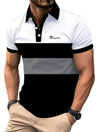 Men's Golf Shirt Polo Shirt Business Casual Polo Collar Short Sleeve Fashion Basic Buttons Summer Regular Fit Men's Clothing