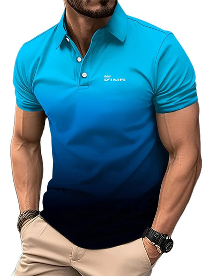 Men's Golf Shirt Polo Shirt Business Casual Polo Collar Short Sleeve Fashion Basic Buttons Summer Regular Fit Men's Clothing