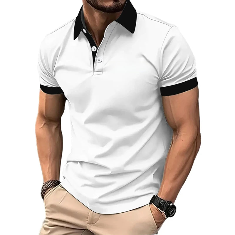 Men's Golf Shirt Polo Shirt Business Casual Polo Collar Short Sleeve Fashion Basic Buttons Summer Regular Fit Men's Clothing