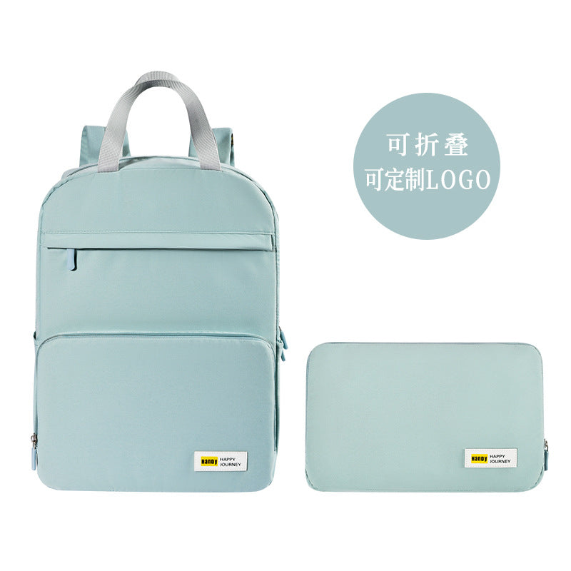 2022 New Light Feather Travel Storage Backpack Foldable Student Backpack Schoolbag Outdoor Mountaineering Backpack Wholesale