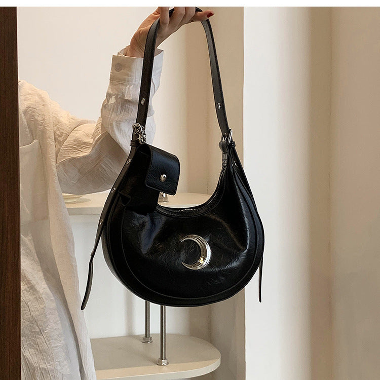 Niche Design Bag 2023 New Women&amp;#039;s Bag Summer Popular Crossbody Bag One Shoulder Underarm Half Moon Bag