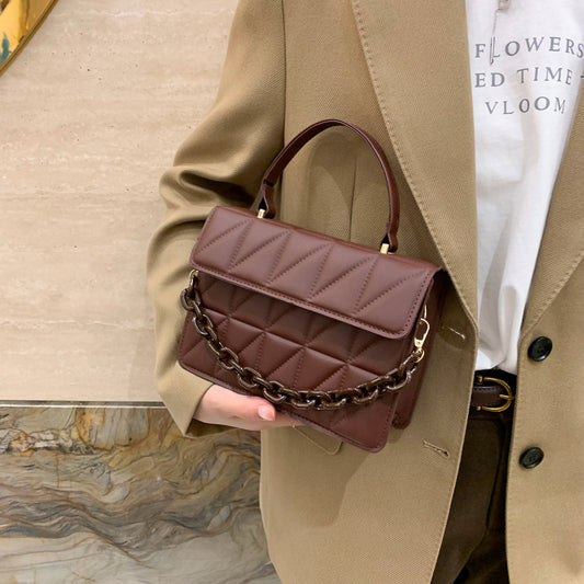 Small Square Bag Women&amp;amp;#039;s Bag New Casual Indentation Texture Messenger Bag
