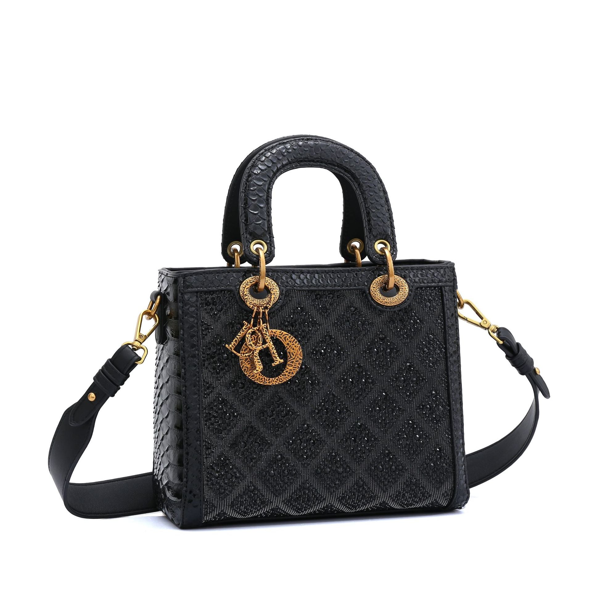 Lingge Full Diamond Bag Women&#039;s Ladies Bags Heavy Industry Light Luxury High-end Handbag Shoulder Crossbody Bag