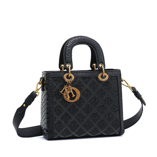 Lingge Full Diamond Bag Women&#039;s Ladies Bags Heavy Industry Light Luxury High-end Handbag Shoulder Crossbody Bag