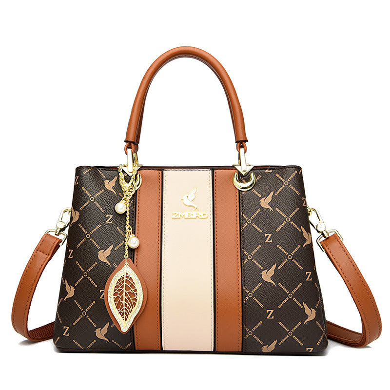 Genuine Leather Women&#039;s Handbag High-end Bag New Women&#039;s Bag Fashionable Middle-aged Mother Bag