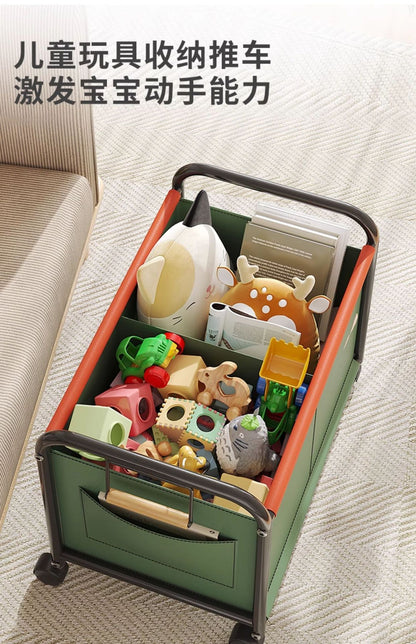 New Children's Toy Storage Rack Mobile Home Bookshelf Building Blocks Picture Booksn Dollsm Snacks Storage Basket