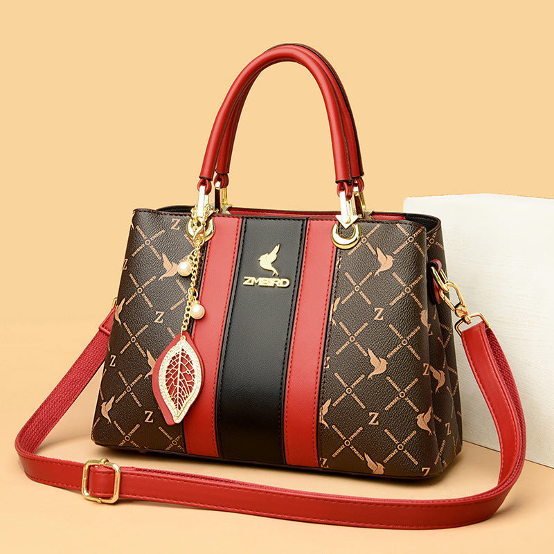 Genuine Leather Women&#039;s Handbag High-end Bag New Women&#039;s Bag Fashionable Middle-aged Mother Bag