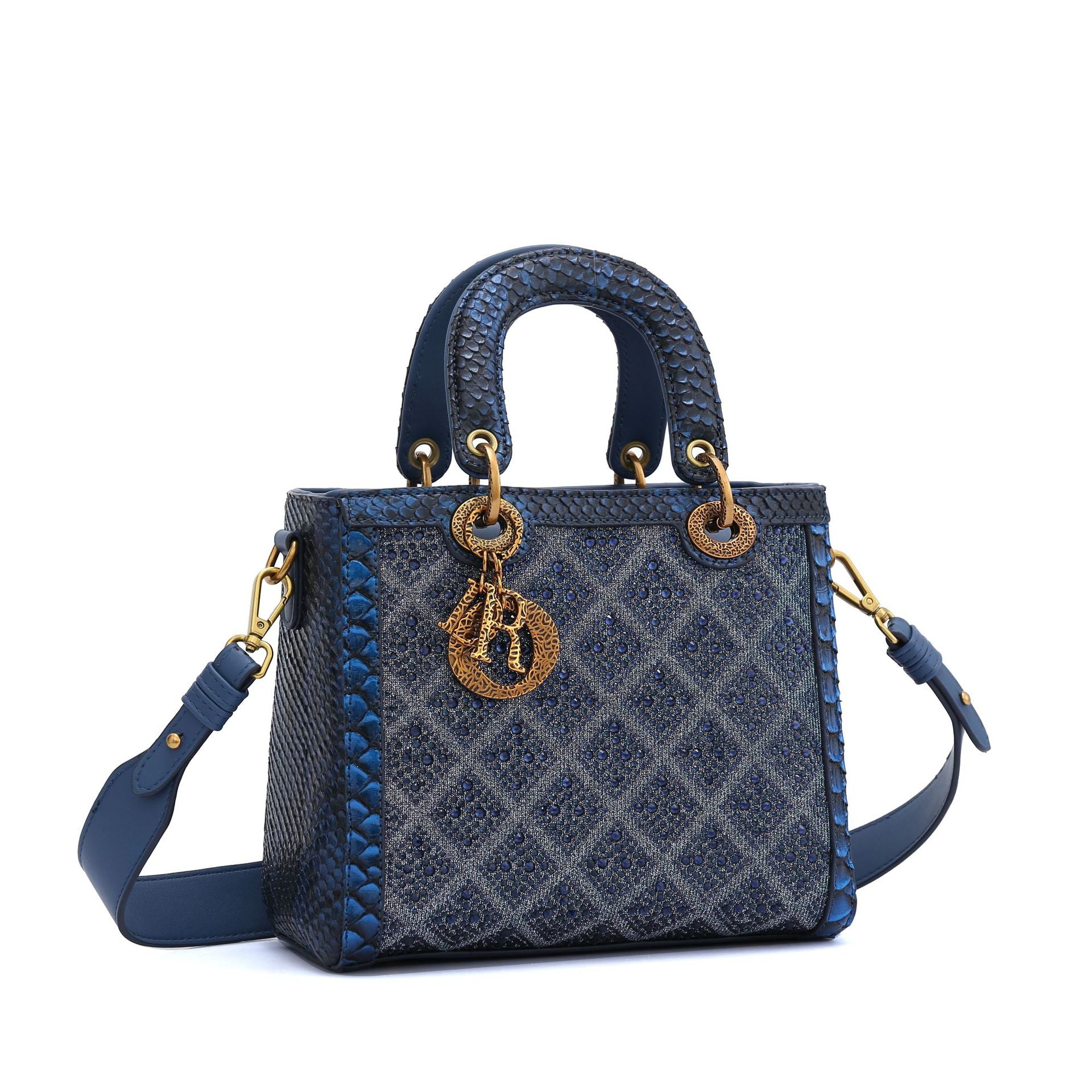 Lingge Full Diamond Bag Women&#039;s Ladies Bags Heavy Industry Light Luxury High-end Handbag Shoulder Crossbody Bag