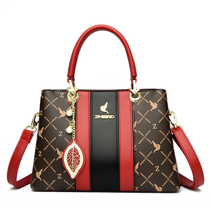 Genuine Leather Women&#039;s Handbag High-end Bag New Women&#039;s Bag Fashionable Middle-aged Mother Bag