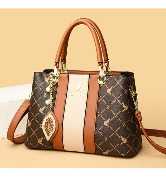 Genuine Leather Women&#039;s Handbag High-end Bag New Women&#039;s Bag Fashionable Middle-aged Mother Bag