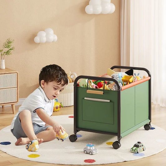 New Children's Toy Storage Rack Mobile Home Bookshelf Building Blocks Picture Booksn Dollsm Snacks Storage Basket