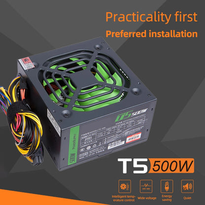Desktop PSU Silent Gaming PC Power Supply Dual 6Pin ATX Power Supply 2 SATA Six Protection 8 CPU for Desktop PC for Computer