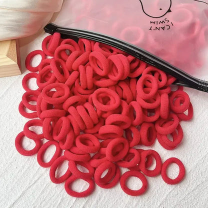 50-100Pcs Ealstic Basic Hair Ties Girls Ponytail Hold Scrunchie Rubber Band Kids Fashion Hair Band Accessories Suitable As Gift