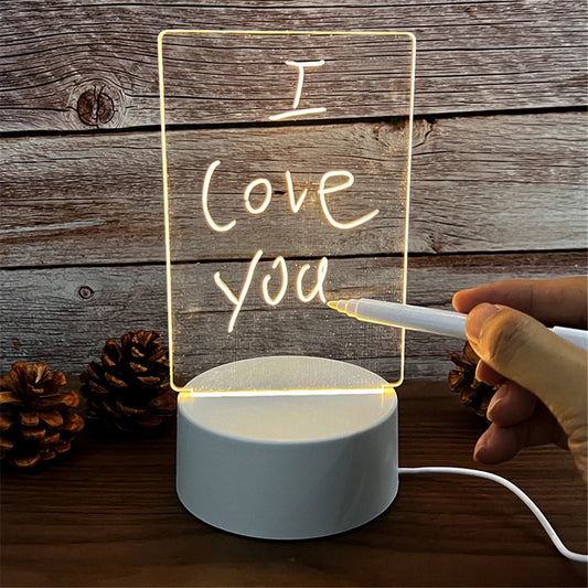 Acrylic Night Light Erasable Write