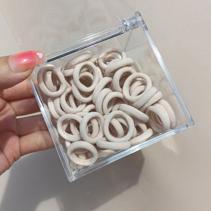 50-100Pcs Ealstic Basic Hair Ties Girls Ponytail Hold Scrunchie Rubber Band Kids Fashion Hair Band Accessories Suitable As Gift
