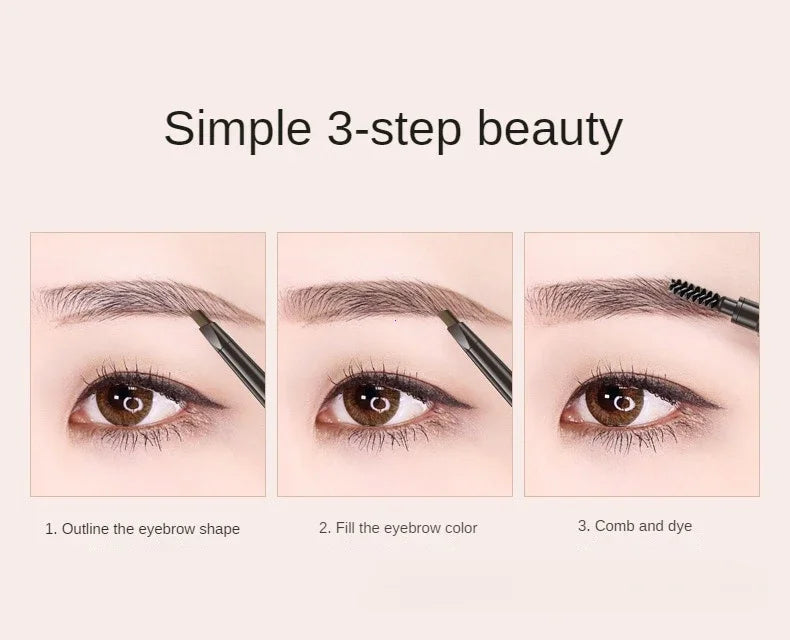2 in 1 Eyebrow pencil professional Cosmetics makeup for women 5 Colors Waterproof Eyebrow eyebrow pencil  makeup  eyebrow tint
